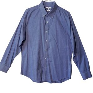 Uniqlo Men’s Royal Blue Checkered Slim Fit Button Down Shirt XL